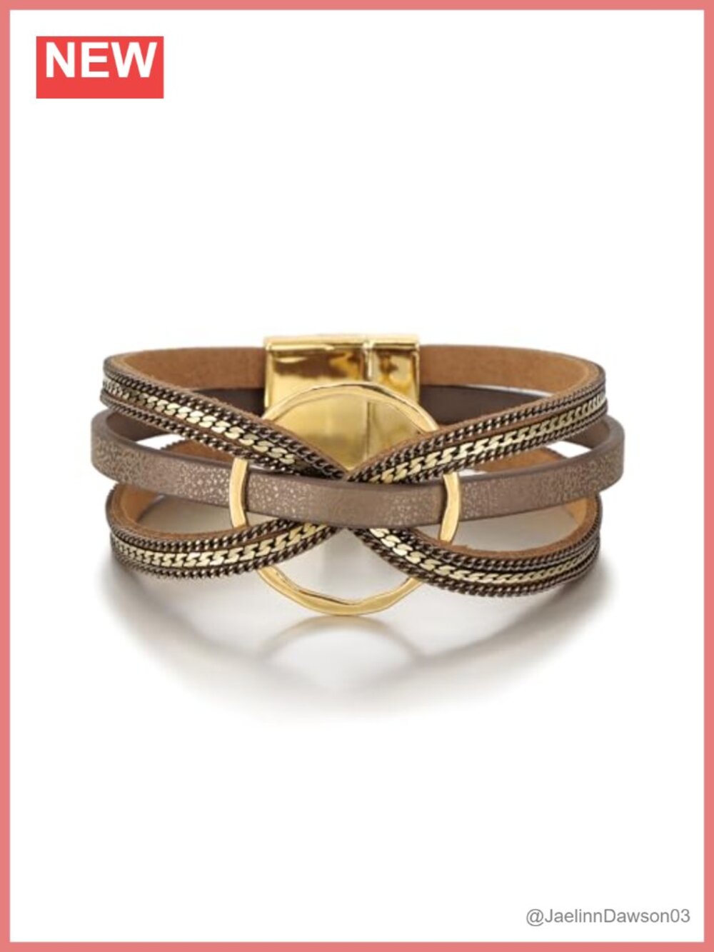Leather Wrap Bracelet - Boho Layered Cuff - Easy On-Off Western Jewelry